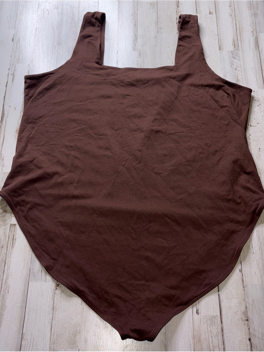 Old Navy Square Neck Tank Top Bodysuit Plus Size 4X Brown  Like New - Picture 11 of 15